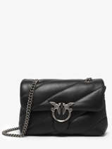 Sac Bandoulire Love Bag Puff Cuir Pinko Noir love bag puff A0F2