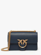 Shoulder Bag Love Bag Icon Leather Pinko Blue love bag icon A0F1