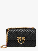 Sac Bandouli�re Love Bag Quilt Cuir Pinko Noir love bag quilt A0GK