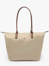 Sac Port� �paule A4 Popette Nylon Tommy hilfiger Beige popette AW17711