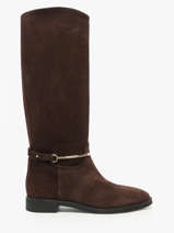 Bottes questres En Crote De Cuir The icona Marron women EMMA65