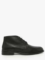 Ankle Formal Shoes In Leather Tommy hilfiger Black men 5697BDS