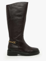 Boots In Leather Tommy hilfiger Brown women 8863GR8