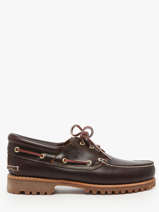 Boat Shoes In Leather Timberland Brown men 32141