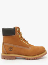 Boots In Leather Timberland Brown women 3617131