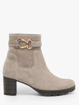 Bottines � Talon En Cuir Gabor Beige women 39