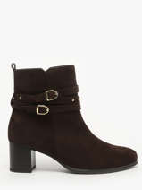 Heeled Boots In Leather Gabor Brown women 18