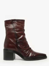 Bottines  Talon En Cuir Mjus Rouge women L39205