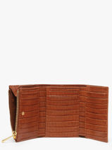 Longchamp Longchamp pocket croco Wallet Brown-vue-porte