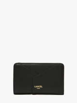 Wallet Enveloppe Leather Lancel Black enveloppe A13710