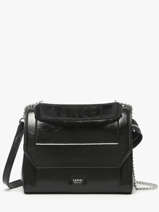 Medium Ninon Crossbody Bag In Naplack Leather Lancel Black ninon A13767