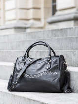 Handbag Leather Basilic pepper Black glam BGLA22