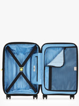 Expandable Cabin Luggage Delsey Blue lutece 3802801-vue-porte