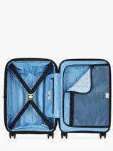 Expandable Cabin Luggage Delsey Blue lutece 3802801-vue-porte