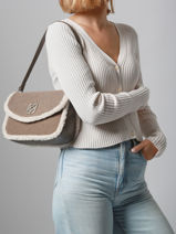 Shoulder Bag Sheep David jones Brown sheep CM7753-vue-porte