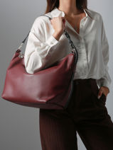 Longchamp Besace longchamp cuir Besaces Violet-vue-porte