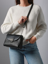 Sac Bandouliere Foulonne Pia Cuir Lancaster Noir pia 60-vue-porte