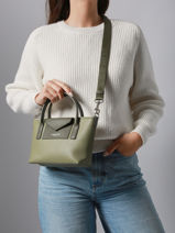 Shoulder Bag Maya Double Kba Lancaster Green maya double kba 101-vue-porte