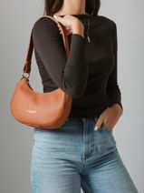 Shoulder Bag Donna Aria Leather Lancaster Beige donna aria 75-vue-porte