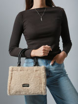 Sac  Main Moumoute Lancaster Beige moumoute 55-vue-porte