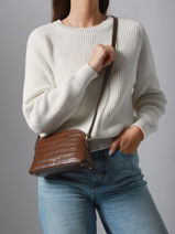 Sac Bandoulire Exo Cuir Lancaster Marron exo 113-vue-porte