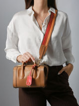 Leather Min Bcbg Bowling Bag Lancel Brown bcbg A13689-vue-porte