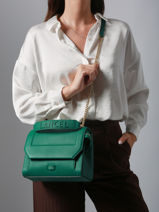 Top Handle M Ninon Leather Lancel Green ninon A09222-vue-porte