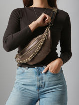 Sac Banane Mila louise Marron vintage 23689X-vue-porte