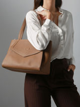 Sac Port paule Madeleine Cuir Nathan baume Marron candy 8-vue-porte