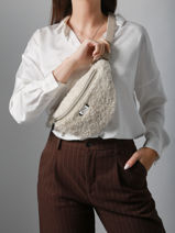 Leather Shearling Large Derby Winter Belt Bag Nathan baume Beige n city S-vue-porte