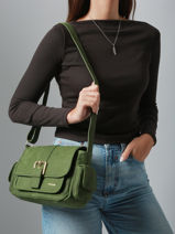 Sac Bandoulire Joy Cuir Nat et nin Vert vintage JOY-vue-porte