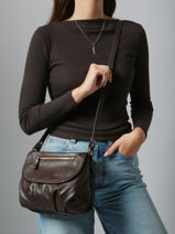 Shoulder Bag Vintage Leather Nat et nin Brown vintage JEN-vue-porte