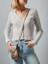 Le Porte-t�l�phone Cuir Paul marius Or vintage TELEPHON-vue-porte