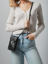 Le Porte-t�l�phone Eclipse Cuir Paul marius Noir eclipse TELEPECL-vue-porte