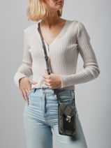 Leather Phone Bag Python Paul marius Black python TELEPPYT-vue-porte