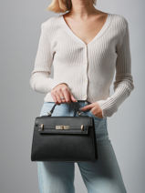 Sac Port Main Saffiano David jones Noir saffiano CM7693A-vue-porte