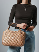 Shoulder Bag Valla Guess Beige valla QG812222-vue-porte