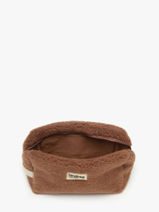 Toiletry Kit Hindbag Brown teddy TE-vue-porte