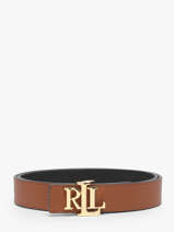 Small Reversible Women's Belt In Saffiano Leather Lauren ralph lauren Brown elmswood 12974558