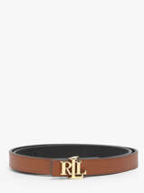 Small Reversible Women's Belt In Saffiano Leather Lauren ralph lauren Brown elmswood 12974560
