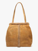 Sac Port paule Cabas Cuir Vanessa bruno Marron cabas 10V40873