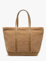 Le Cabas L Zipp Shearling Et Cuir Vanessa bruno Beige cabas 15V40409