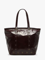 Le Cabas M Zipp En Cuir Craquel Vanessa bruno Marron cabas cuir 82V40378