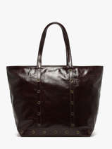 Small Leather Le Cabas Tote Bag With Strap Vanessa bruno Brown cabas cuir 82V40409