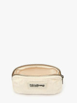 Coin Purse Hindbag Beige velours V-vue-porte