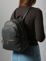 Backpack Guess Brown manhattan SG711833-vue-porte