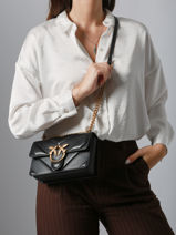 Sac Bandoulire Love Bag Icon Pinko Noir love bag icon 4550A2OS-vue-porte