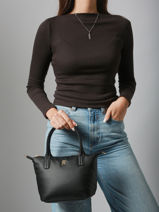 Sac  Main Popette Polyester Recycl Tommy hilfiger Noir popette AW17708-vue-porte