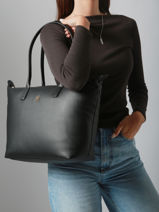Sac Port paule Popette Nylon Tommy hilfiger Noir popette AW17705-vue-porte