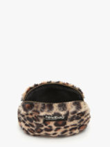 Coin Purse Hindbag Brown fourrure F-vue-porte